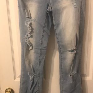 Ripped Light Denim Jeans